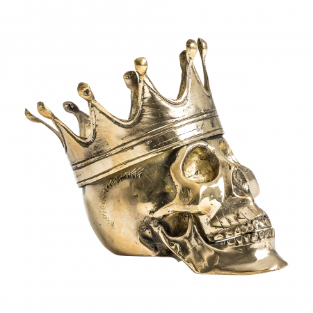 Obiecte decorative - Statueta craniu Art Deco bronz|Decoratiuni interioare moderne