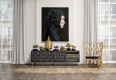 Statueta craniu Art Deco bronz|Decoratiuni interioare moderne [2]