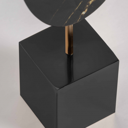 Statueta Art Deco neagra si aurie din alama si cristal - Lux si rafinament [2]