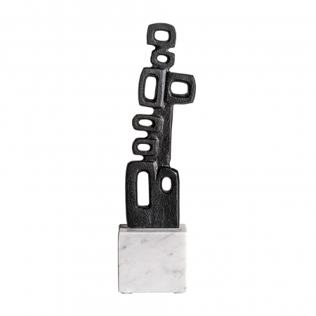 Obiecte decorative - Statueta contemporana aluminiu marmura | Decoratiuni moderne
