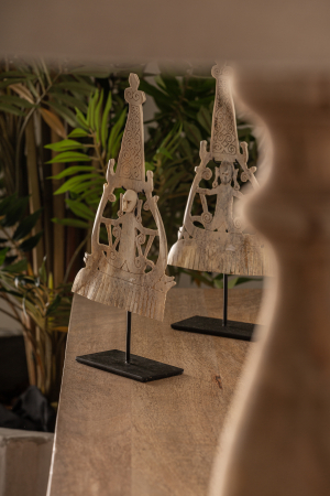Statueta etnica lemn tropical si fier|Statuete decorative [3]