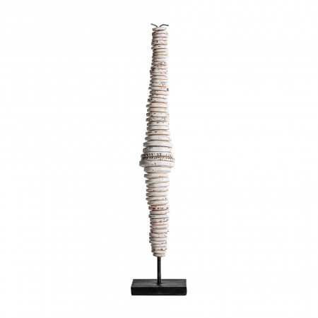 Obiecte decorative - Statueta decorativa etnica fier scoici alb antic|Statuete decorative