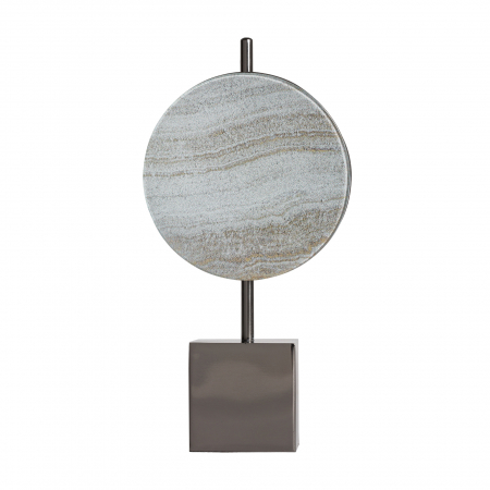 MAB - Statueta Art Deco nichel si cristal|Statuete elegante