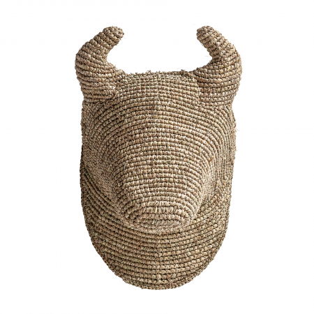Decoratiuni perete - Statueta taur fibra naturala|Decoratiuni boho