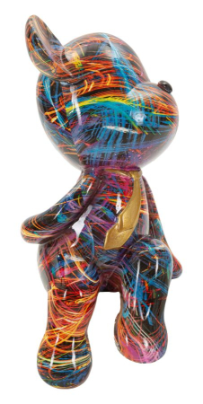 Statuete si Sculpturi - Statueta decorativa ursulet artistic multicolor din polirasina