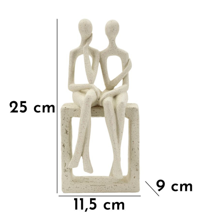 Statuetă rășină bej decor – imagine principală – Coppia Stons [8]