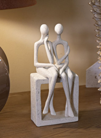 Statuetă rășină bej decor – imagine principală – Coppia Stons [7]
