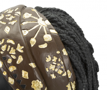 Statueta africana rasina Donna Masai, negru auriu | creativdeco.ro [4]