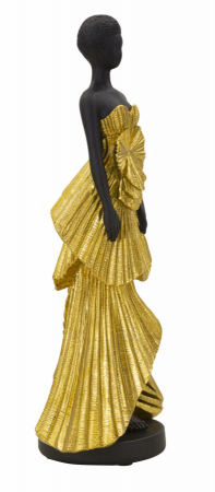 Statueta Donnina Fashion rochie aurie - CreativDeco.ro   [1]