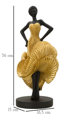 Figurina Donnina Fashion dans aurie - CreativDeco.ro   [6]