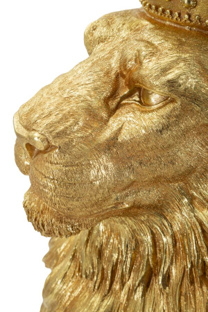 Statuetă leu auriu cu coroană decorativă [6]
