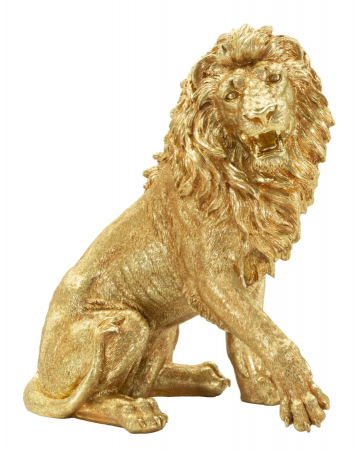 Animale - Statuetă leu auriu din rășină