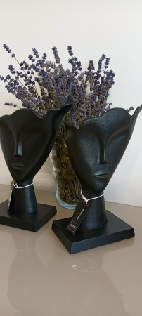 Statueta Masca, rasina, negru [2]