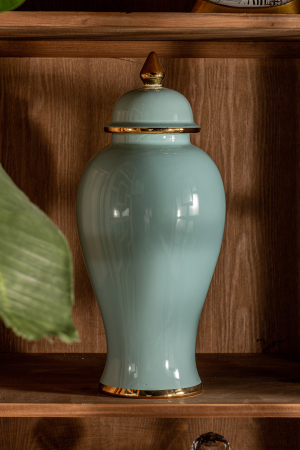 Sticla decorativa organica provensal ceramica albastru auriu|Sticle decorative unice [5]