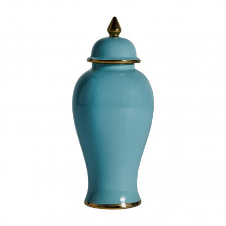 MEGA PROMOTII - Sticla decorativa organica provensal ceramica albastru auriu|Sticle decorative unice