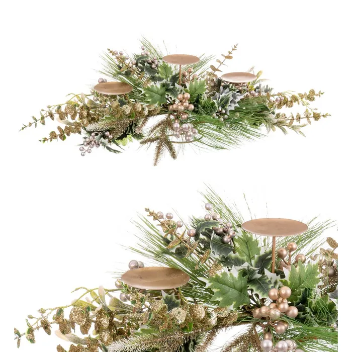 Obiecte decorative - Suport Central pentru Lumanari CreativDeco - Decor de Masa Elegant pentru Sarbatori