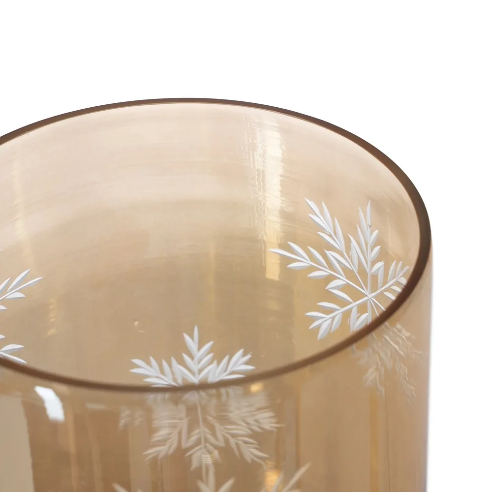 Suport de lumânări din cristal gravat fumuriu|creativdeco.ro [3]