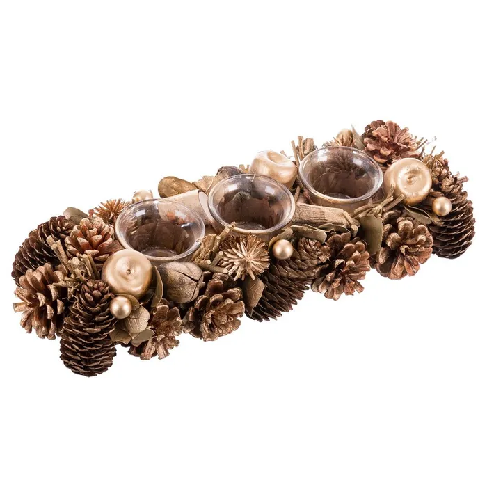 Craciun - Suport lumanari CreativDeco - Decor festiv 3 lumanari