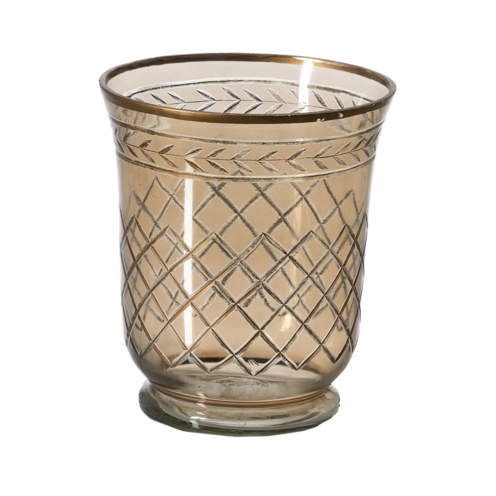 MEGA PROMOTII - Suport de lumânări din cristal gravat vintage|creativdeco.ro