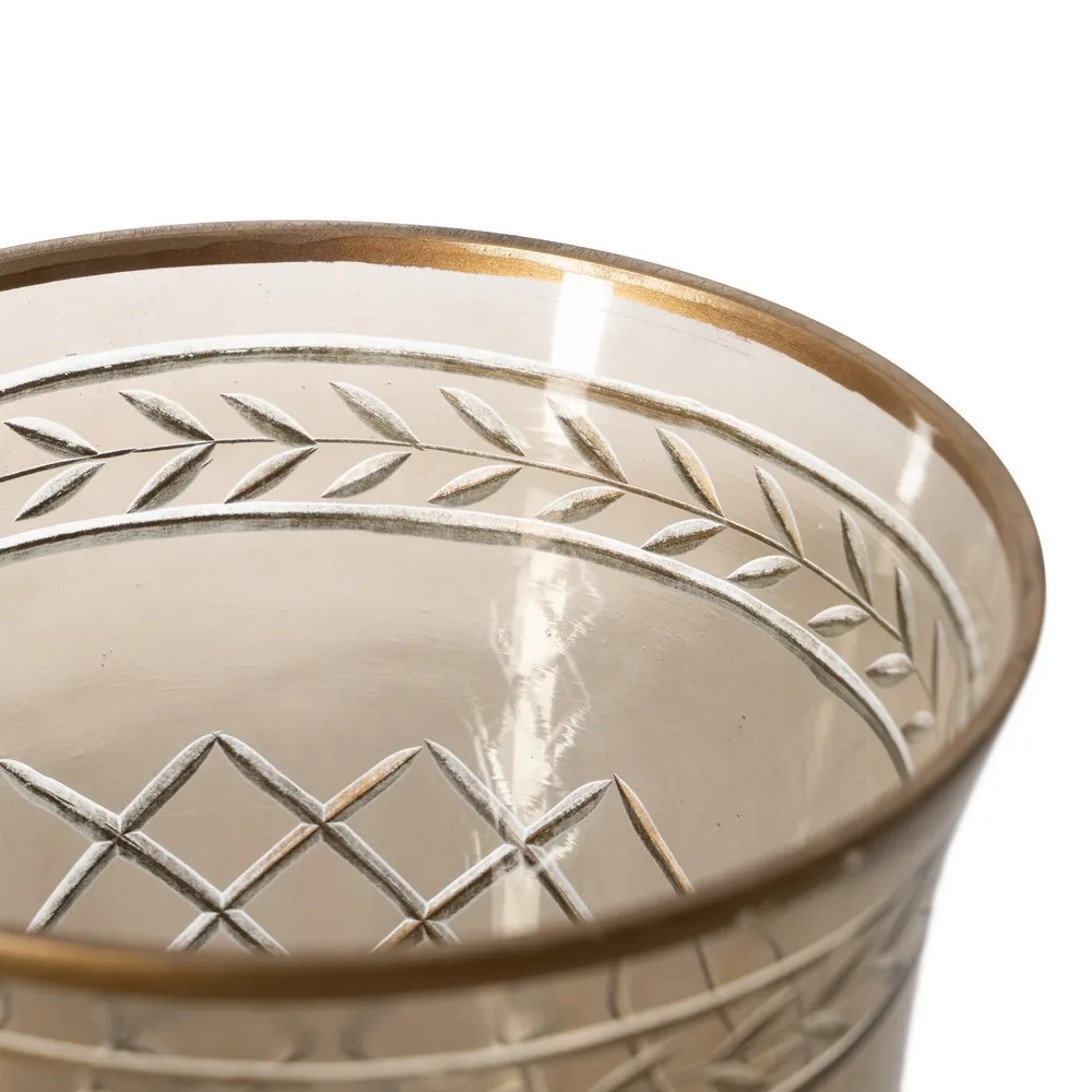 Suport de lumânări din cristal gravat vintage|creativdeco.ro [3]