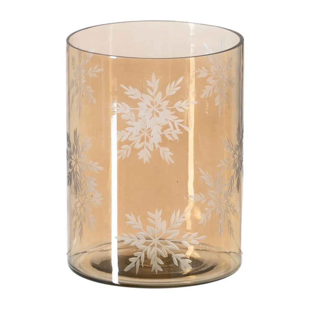 MEGA PROMOTII - Suport de lumânări din cristal gravat fumuriu|creativdeco.ro