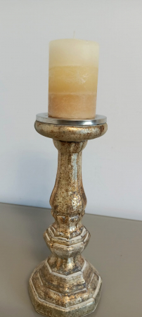 Suport de lumânări alb perlat antichizat|creativdeco.ro [3]