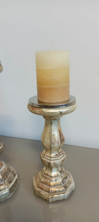 Suport de lumânări alb perlat antichizat|creativdeco.ro [9]