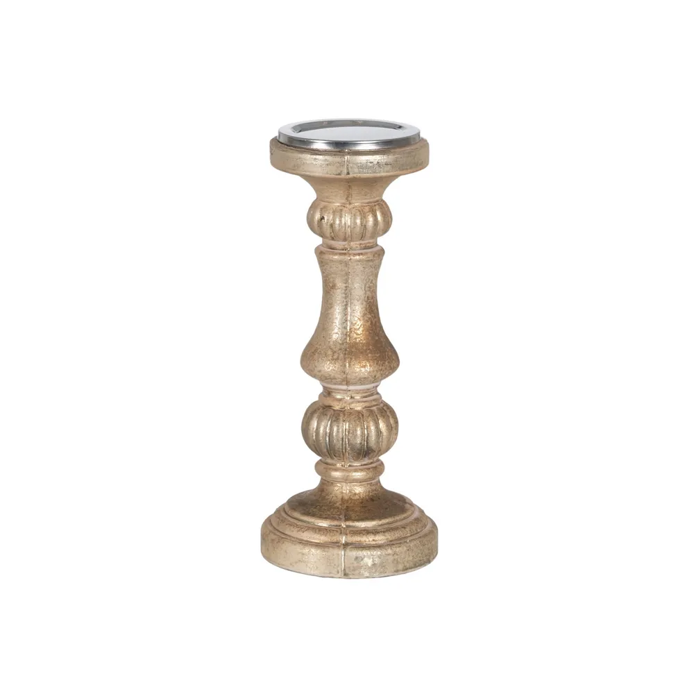 Obiecte decorative - Suport de lumânări alb perlat antichizat|creativdeco.ro