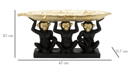 Suport decorativ trei maimute cu platou - CreativDeco.ro [6]