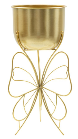 Obiecte decorative - Suport Flori Auriu cu Fluturi | Decor Artistic | CreativDeco