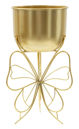 Ghivece, Suporturi flori - Suport Flori Fluturi Aurii | Plante Interior | CreativDeco