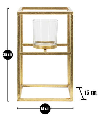 Suport lumanare minimalist linii simple CreativDeco [10]