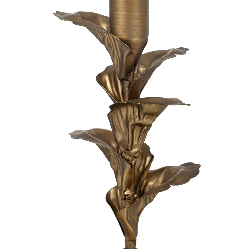 Suport Lumanare Leaves Auriu, Metal - CreativDeco.ro [5]