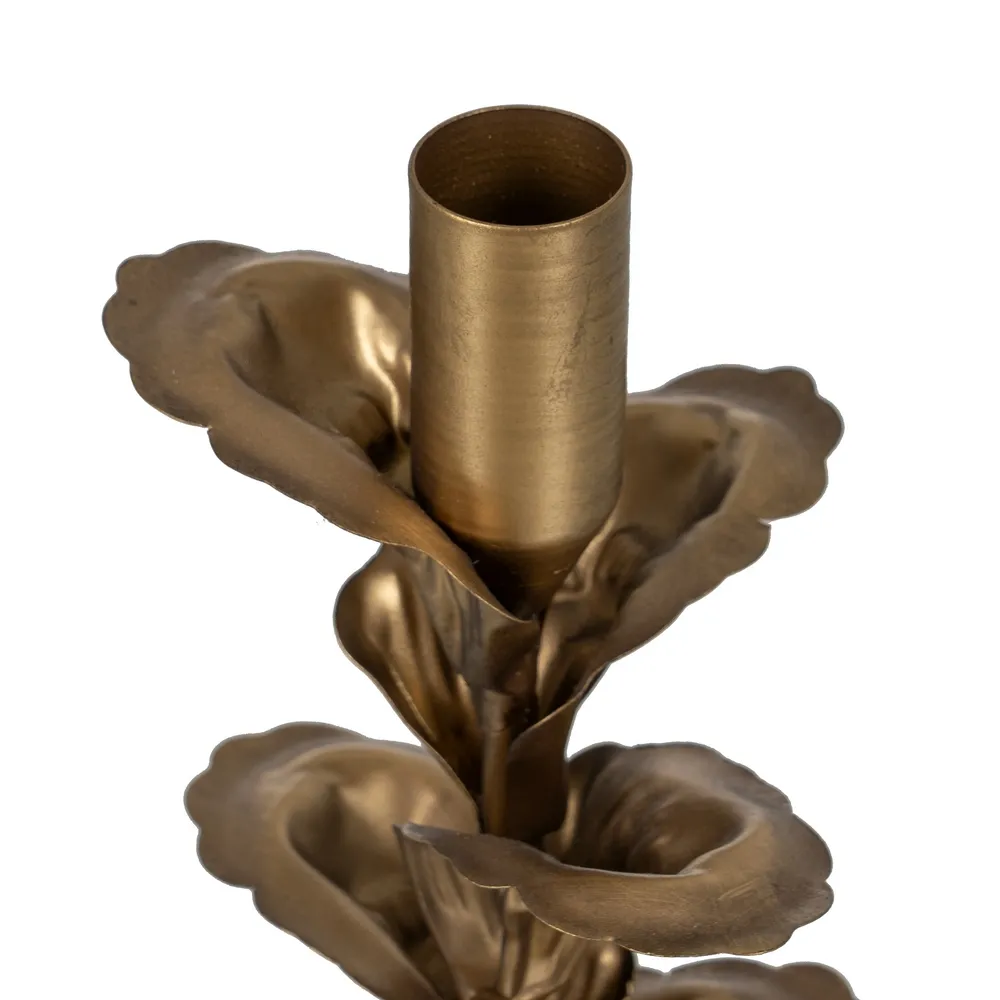 Suport Lumanare Leaves Auriu, Metal - CreativDeco.ro [1]