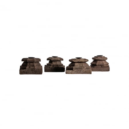 Suporturi Lumanari, Sfesnice - Suport lumanare etnic unicat lemn reciclat|Decor eco-friendly