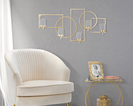 Suport lumanari geometric perete design italian CreativDeco [1]