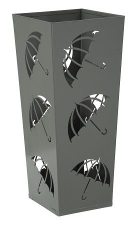 Suport Umbrela - Suport pentru umbrele din metal gri cu decupaje decorative umbrelă