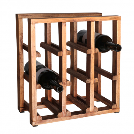 Suporturi sticle - Suport sticle lemn mahogany|Organizare vinuri premium