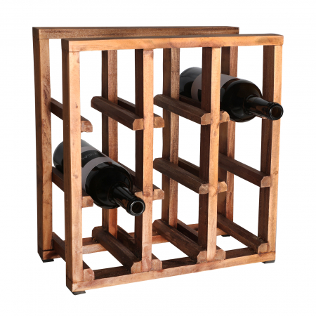 Suport sticle lemn mahogany|Organizare vinuri premium [1]
