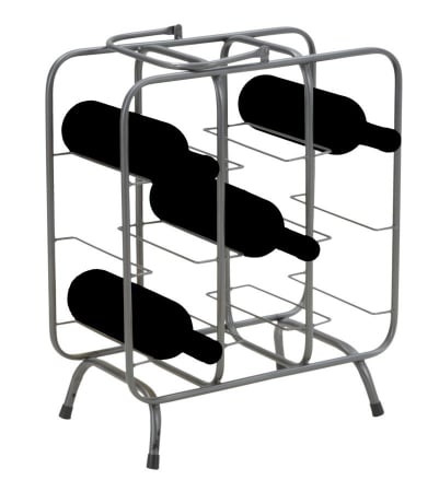 Suport sticle 9 locuri design industrial compact CreativDeco [7]