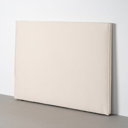 Tablii pat in Stil Scandinav - Tăblie de pat din stofă crem cu design simplu