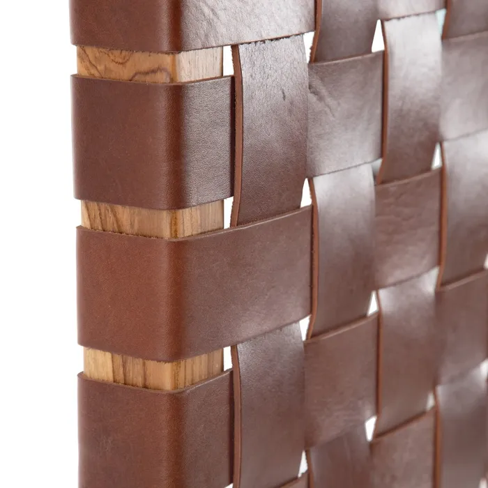 Tablie de pat dublu din lemn si piele | Paturi contemporane [3]