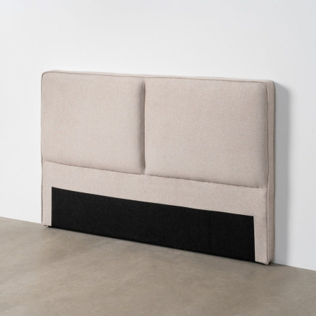 Tablii pat - Tăblie pat bej tapițată din stofă