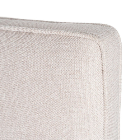 Tăblie pat bej tapițată din stofă [5]