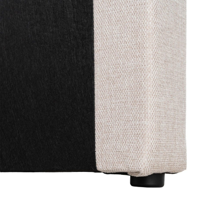 Tăblie pat matrimonial bej din stofă [6]