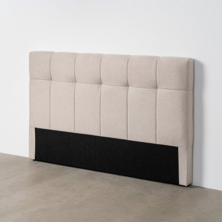 Tablii pat - Tăblie pat matrimonial bej din stofă