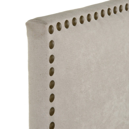 Tăblie pat tapițată bej gri weave cu margini decorative [2]