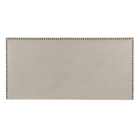 Tablii pat - Tăblie pat tapițată bej gri weave cu margini decorative