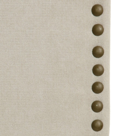 Tăblie pat tapițată bej gri weave cu margini decorative [5]