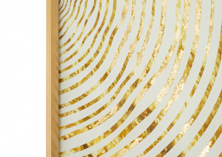 Tablou Abstract Circles, auriu/negru, sticla/aluminiu/hartie [4]